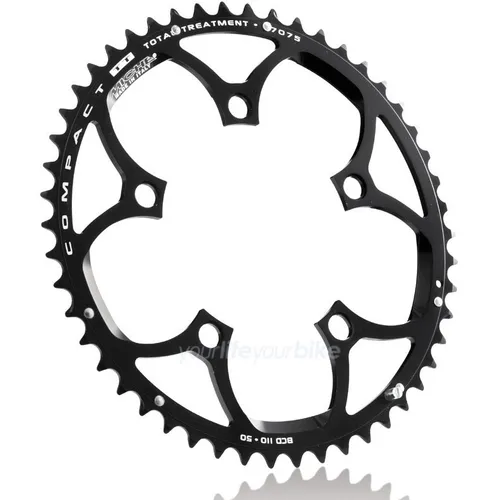 MICHE COMPACT KETTENBLATT 110mm 49 ZÄHNE - Kettenblatt für Rennräder mit 49 Zähnen, leicht und langlebig (93g), ideal für präzise Schaltvorgänge und optimale Leistung.