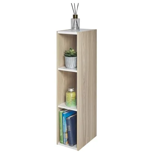 Iris Ohyama Platzsparendes Regal, 3 Ebenen, Verstellbar, Hellbraun - Modulares Bücherregal für Wohnzimmer, Homeoffice und Schlafzimmer. Verstellbare Regale und stapelbares Design bieten maximale Flexibilität und Anpassungsmöglichkeiten.