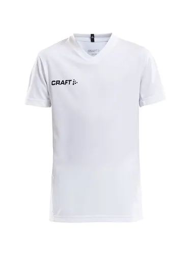 Craft Sport-Tshirt (Trikot) Squad Solid - lockere Schnitt, schnelltrocknend - weiss Kinder, Größe: 146/152