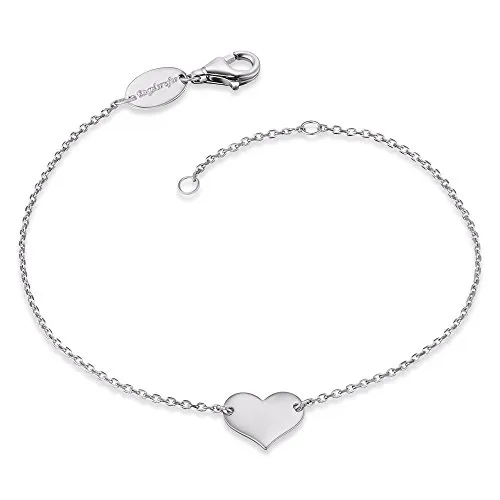 Engelsrufer Damen-Armband mit Herz-Anhänger aus Sterling Silber - Elegantes Damenarmband aus nickelfreiem Sterling Silber, individuell verstellbar mit Herzsymbol – das perfekte Geschenk für besondere Anlässe.