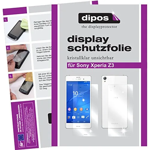 dipos I 6X Schutzfolie klar kompatibel mit Sony Xperia Z3 Folie Displayschutzfolie