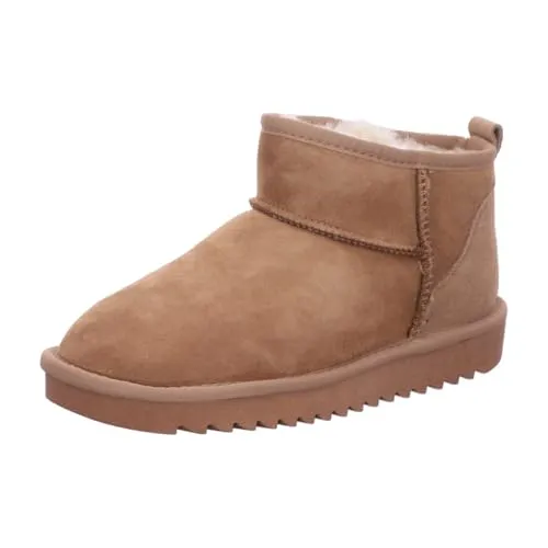 Ara Stiefelette Veloursleder/Textil braun 41 EU - Wanderschuhe mit hochwertigem Veloursleder und echtem Lammfell, ideal für Komfort und Stil bei Outdoor-Aktivitäten.