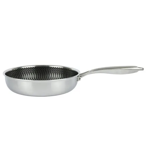 axentia HONEYCOMB Bratpfanne ⌀28 cm - Pfanne mit Edelstahl-Wabenstruktur für optimale Fettverteilung, energiesparendes Kochen und einfache Reinigung. Ideal für alle Herdarten, einschließlich Induktion.