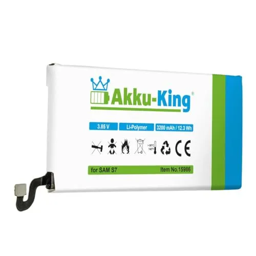 Akku-King Akku kompatibel mit Samsung EB-BG930ABA, EB-BG930ABE - Li-Polymer 3200mAh - für Galaxy S7, S7 Duos, S7 XLTE