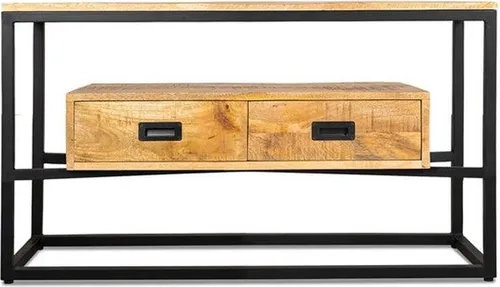TV-Lowboard Len 110cm - Hellbraun/Schwarz