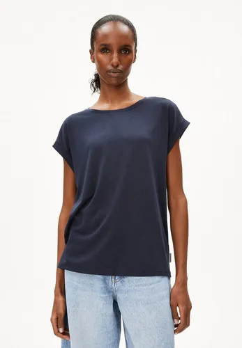 ARMEDANGELS Damen T-Shirt JILAANA Regular Fit Night Sky XXL - Hochwertiges T-Shirt aus Tencel™ Lyocell und Bio-Baumwolle für angenehmen Tragekomfort. Ideal für den Alltag und mit geprüfter Qualität aus Portugal.