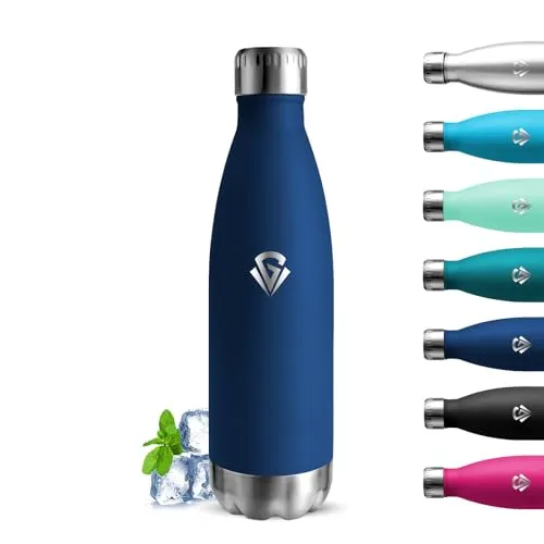 Grsta Thermosflasche, 750ml Trinkflasche Edelstahl, Sport, Kalt & Warm, Auslaufsicher, BPA-Frei, Doppelwandige Vakuumisolierte, Flasche für Reisen, Camping, Sport, Dunkelblau