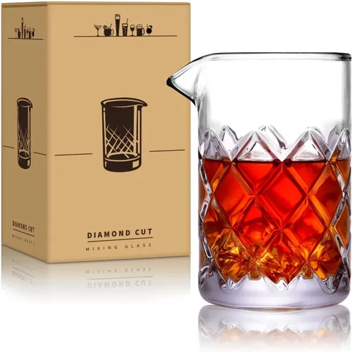 Cocktail Rührglas 18oz aus Kristall für Barkeeper - Elegantes 18oz Rührglas aus hochwertigem Kristall, ideal für die professionelle Cocktailzubereitung. Perfekt für stilvolle Drinks und ein Must-Have für jede Bar.