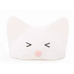 Nachtlicht Catty Cat - Kinderlampe mit schlaffreundlichem Licht, einfacher Bedienung und 7 Lichtfarben. Ideal für entspannte Nächte und kreatives Spielen.