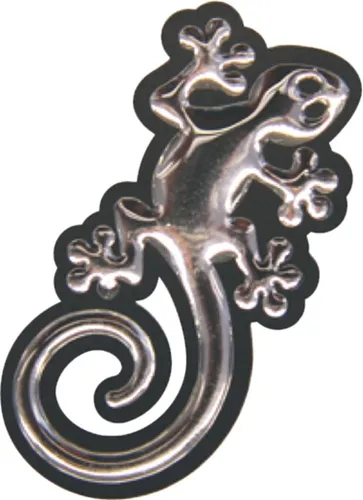 Hermann Schütz 3D-Chrome-Sticker Gecko schwarz 45x35mm