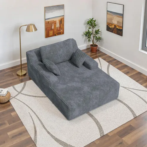 HawthyHome Relaxsofa Grau mit 2 Kissen von Hawthyhome