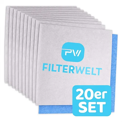 20x Filterwelt® Filtereinsatz passt für Limodor Limot Compact 60/100 F/M – 238mm