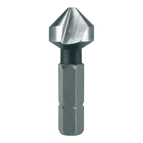 Ruko HSS Kurzer Kegel- und Entgratsenker-Bit, 90 Grad, helle Oberfläche, 10,4 mm Durchmesser, 34,0 mm Länge, RW102315