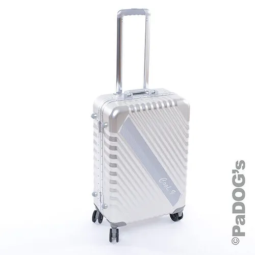 Aluminiumreisekoffer Größe M Silber mit TSA Schloss