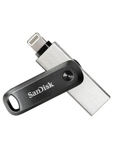 SanDisk iXpand Go Flash-Laufwerk 256 GB - iPhone Speicher mit automatischem Backup, USB 3.0 für schnelle Übertragungen und praktischer Schlüsselanhänger