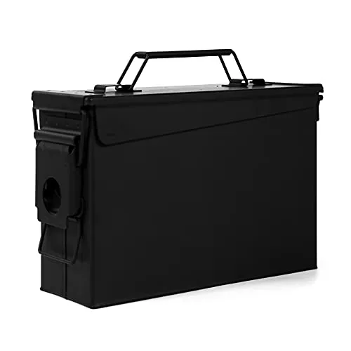 GUGULUZA Munitionskiste Metall Ammo Box wasserdicht Schwarz von GUGULUZA