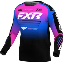 FXR Clutch 2025 Motocross Jersey, schwarz-blau-lila, Größe 2XL für Männer - Hochwertiges Motocross Jersey für Männer in stylischem Design. Der strapazierfähige Stoff sorgt für optimale Bewegungsfreiheit und trocknet schnell für mehr Komfort.