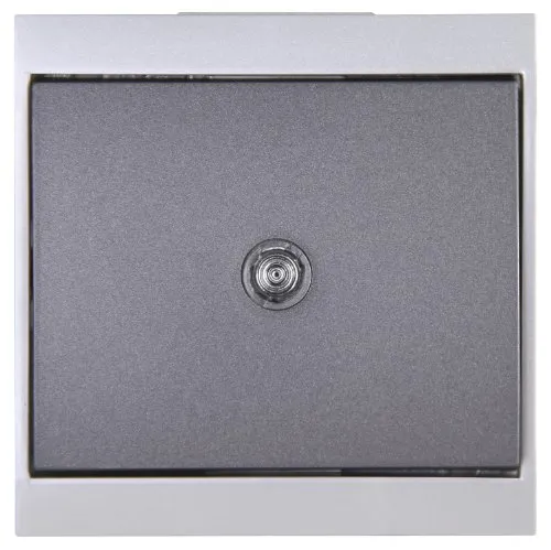 Kopp 620665083 Malta Universalschalter (Aus- und Wechsel) beleuchtet, Silber-anthrazit