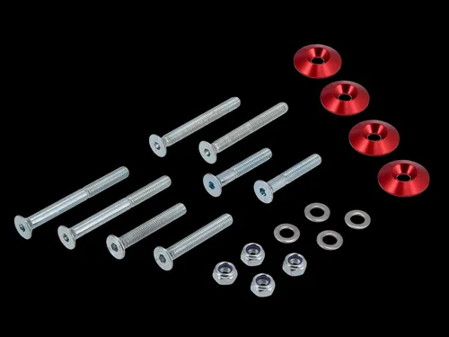 Set: CNC Senkscheiben für Stoßdämpfer / Federbein , Rot - für S51, S50, S70, S53