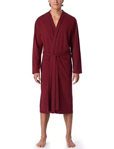 Schiesser Herren Bademantel Fine Interlock - 120 cm Bio Baumwolle - Bademäntel für Herren aus der SCHIESSER-Serie 