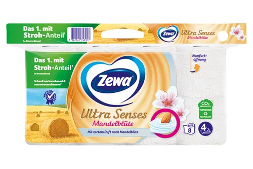 Zewa Toilettenpapier Ultra Senses 4-lagig 8 Rollen à 135 Blatt