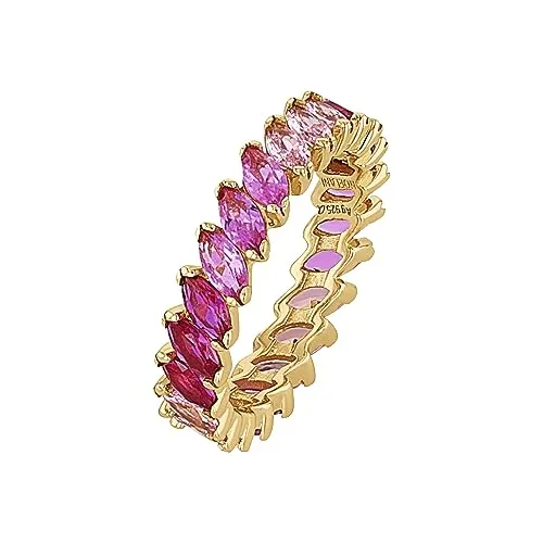 NOELANI Ring 925 Sterling Silber mit Zirkonia für Damen - Eleganter Damenring aus 925 Sterling Silber, verziert mit funkelnden Zirkonia. Kommt in einer hochwertigen Schmuck Geschenk Box – ideal als Geschenk oder für besondere Anlässe.