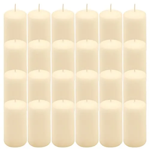 Stumpenkerze creme Höhe 10 cm Ø 5 cm lange Brenndauer Rund-Kerze Säulenkerzen Kerzen-Deko Tafelkerzen Weihnachts-Kerzen Hochzeits-Deko (24)