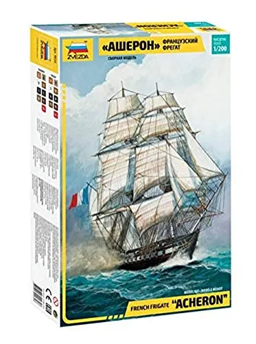Zvezda 500789034-1:200 French Frigate Acheron - Detaillierter Plastikbausatz - Wasserfahrzeug-Modellbausätze: Detaillierter Bausatz der French Frigate 