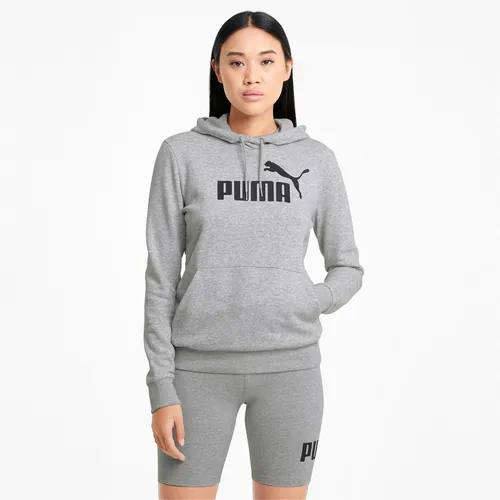 PUMA Damen Logo Hættetrøje Sweatshirt, Light Gray Heather, XL EU - Nachhaltiges Design: Aus recycelten Materialien für einen geringeren ökologischen Fußabdruck. Kategorie: Sweatshirts, ideal für Freizeit & Sport.