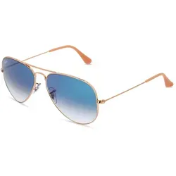 Ray-Ban RB 3025 AVIATOR LARGE METAL Unisex-Sonnenbrille - Sportbrille mit goldfarbenem Metall-Gestell und blauen Gläsern, ideal für Stil und UV-Schutz im Freien.
