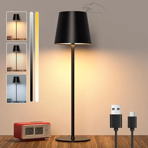 Kabellose LED Dimmbar Tischlampe mit Touch Control