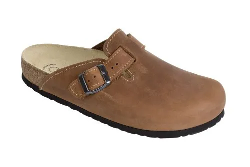 Weeger 4151040 Clog mit gepolstertem Fußbett in Braun 43 EU - Pantoletten mit gepolstertem Fußbett für höchsten Tragekomfort, atmungsaktives Nubukleder und rutschhemmende EVA-Sohle, ideal für entspannte Tage.