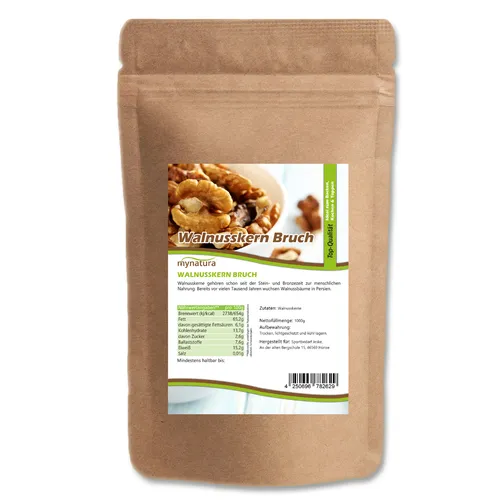 Mynatura Walnusskern-Bruch extra light 1kg I Knabbern Walnuss Mineralien Eiweiß