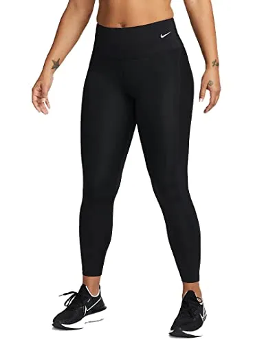 Nike Damen Df Fast Mr 7/8 Tght Nv T-Shirt, Schwarz/Reflective Silv, XS