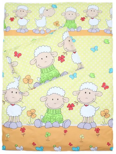 Primawela Babybettwäsche 2 teilige Baby Kinder Bettwäsche 100% Baumwolle 100x135 cm