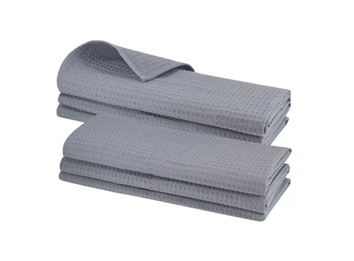 Engelland Geschirrtuch Poliertuch 6-tlg. Waffel-Pique - Geschirrtücher aus 100 % Baumwolle, extrem saugfähig und schlierenfrei, ideal zum Trocknen von Geschirr, Glas und mehr. Mit integrierter Aufhängeschlaufe und modernem Design für jede Küche.