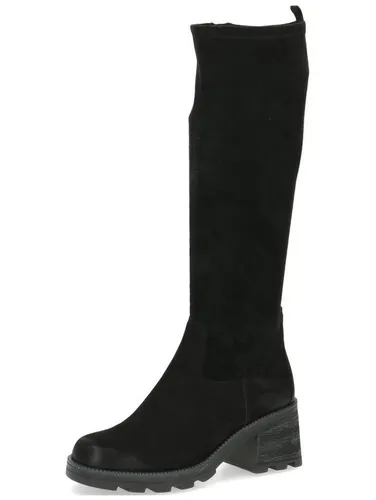 Caprice Stiefel Leder/Textil schwarz 42 EU - Elegante Caprice Stiefel aus Leder/Textil in Größe 42. Mit praktischem Reißverschluss und 6,5 cm Blockabsatz bieten sie optimalen Komfort und Stil für den Alltag.