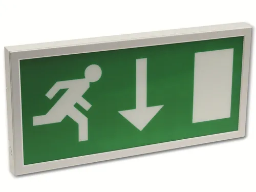 ChiliTec Notleuchte NL-W2, LED - Sicherheitsbeleuchtung mit 3 Stunden Notlichtdauer, ideal für Wandmontage und inklusive 4 Richtungsschilder für optimale Orientierung im Notfall.