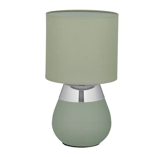 Relaxdays Tischlampe mit Stoffschirm in grün von Relaxdays