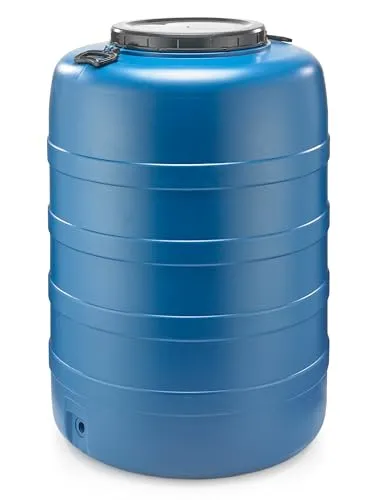 F & R Regentonne 200l mit Griffen mit Deckel HDPE lebensmittelecht Stabiler Wasserbehälter Regenfass Wassertank Garten Frischwassertank