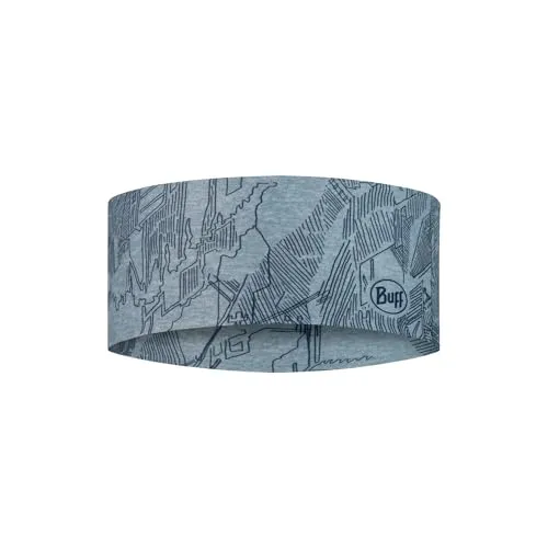 BUFF®| Stirnbänder CoolNet UV® Wide Männlich Weiblich Erwachsene Komfortabel, UPF50 Schutz, Sport, Stretch, Recyceltes Material, Qualität, Einheitsgröße, Bleu Clair