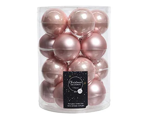 Christbaumkugeln Glas 6cm Rosa 20