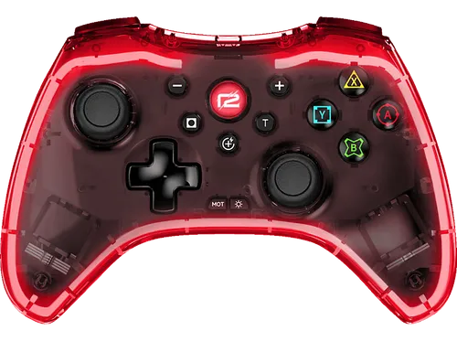READY 2 GAMING Pro Pad X LED Edition Controller Transparent/Rot