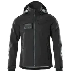 MASCOT® Hard Shell Jacke ACCELERATE Schwarz 2XL - Funktionsjacken: Atmungsaktive, wind- und wasserdichte Jacke mit abnehmbarer Kapuze und CORDURA®-verstärkten Ärmeln für optimalen Schutz bei jedem Wetter.