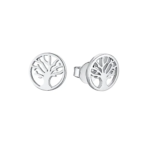 s.Oliver Ohrstecker Lebensbaum aus 925 Sterling Silber - Ohrringe für Damen aus 925 Sterling Silber mit trendigem Lebensbaum-Design. Kommt in einer eleganten Geschenkbox – ideal als Geburtstagsgeschenk!
