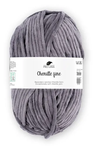 Pro Lana CHENILLE fine 50 g besonders feines, weiches Chenille Garn 100 m Häkelwolle, 100 m (besonders feines, weiches Garn, ideal für kuschelige und hautnahe Projekte), 50 g