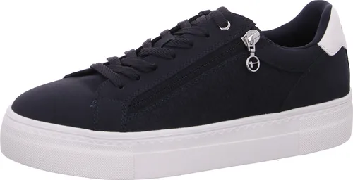 Tamaris Damen Sneaker Plateau Reißverschluss 1-23313-41 in Blau - Modische Damen Sneaker mit Plateau, vegan und aus hochwertigem Synthetikmaterial. Der seitliche Reißverschluss sorgt für einfachen Einstieg und optimalen Tragekomfort.