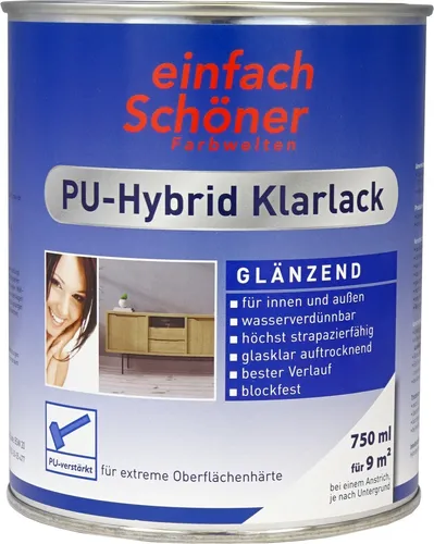 einfach Schöner PolyurethanHybrid Klarlack glänzend, 750 ml