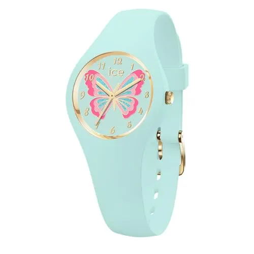 Ice-Watch - Ice Fantasia Butterfly Bloom - Blaue Mädchenuhr mit Plastikarmband - 021953 (Extra small)