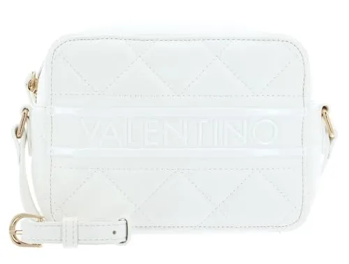Valentino Damen ADA Handbag, Bianco - Umhängetasche mit verstellbarem Schulterriemen und elegantem Logo-Schriftzug, ideal für stilbewusste Frauen.